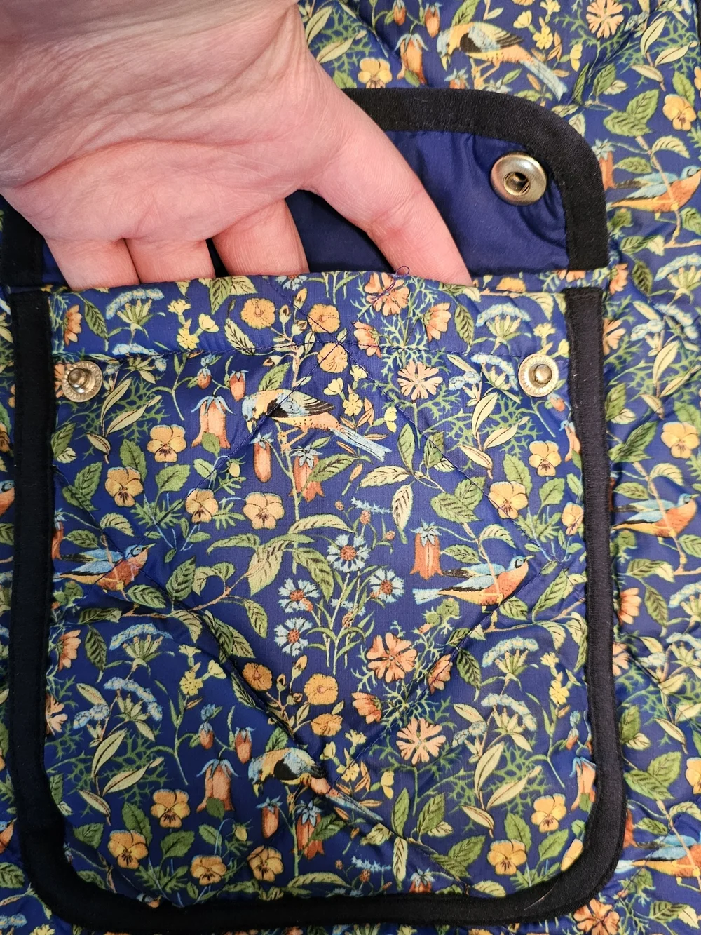 J.Crew Floral And Birds Quilted Vest